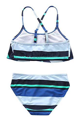 Image of Girls Two Piece Bikini Swimsuits Hawaiian Floral Bathing Suit for Kids Summer Beach Swimwear Set 3-16 Years