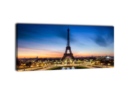 wandmotiv24 Leinwandbild Panorama Nr. 210 Eiffelturm 100x40cm, Keilrahmenbild, Bild auf Leinwand, Paris Frankreich Tour Eiffel wandmotiv24 Leinwandbild Panorama Nr. 210 Eiffelturm 100x40cm, Keilrahmenbild, Bild auf Leinwand, Paris Frankreich Tour Eiffel