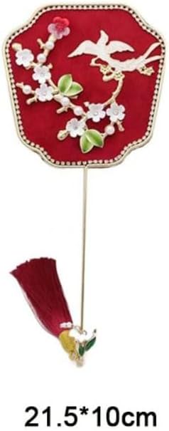 Leadigol Bridal Group Fan Chinese Style Hand Bouquets Tassels Chinese Silk Fan Ancient Polygon Mini Chinese Fan Chinese Wedding