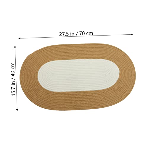 Tapis absorbant et antidérapant Mikikit pour sol propre beige kaki - 4