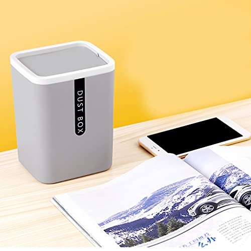 NIVC Creatieve Mini Desktop Prullenbak Tafelblad Plastic Afvalbak met Deksel Aanrecht Vuilnismand Prullenbak - Image 3