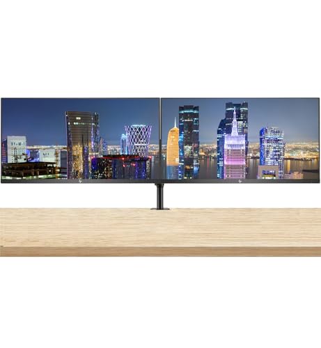 Image of HP Series 3 Pro 27-inch 327pf Full HD (1920 x 1080) LCD IPS Monitor, 2-Pack, VGA, DisplayPort Bundled with Desk Mount Dual Monitor Stand