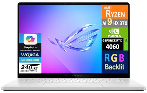 ROG Zephyrus G16 Gaming Laptop 16" 240Hz AMOLED WQXGA Display (AMD Ryzen AI 9 HX 370, GeForce RTX 4060 8GB, 16GB LPDDR5X, 4TB PCIe SSD, RGB KB, WiFi 7, Webcam, Win 11 Pro) con monitor Duex Max DS - Notebook - Immagine 3