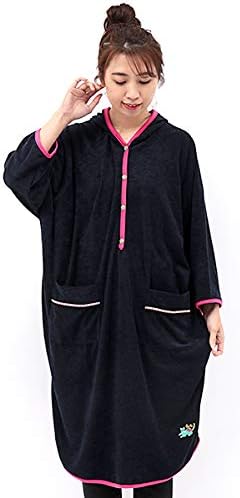 Amazon Co Jp チチカカ ルームウェア フード付 パイル ワンピース レディース Free ネイビー 服 ファッション小物