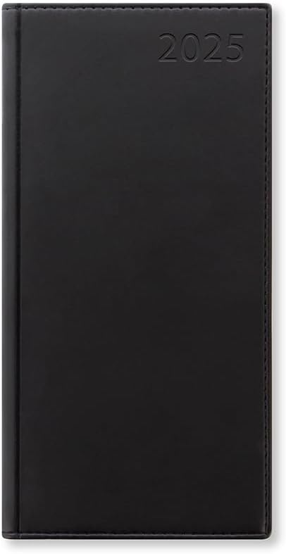 Letts of London Verona Slim week to view 2025 diary - black
