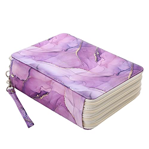 Image of 184 Slots Pencil Case Organizer w /Removal Handle Strap | 4-Layer Zipped Pencils Box Large for Colored Pencils Watercolor Pencils for Office and Travel for Artist