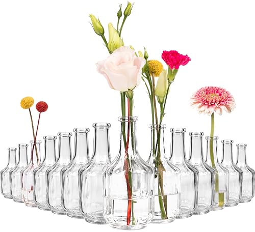 15x Mini Glas Vasen 9cm Väschen Set Kleine Blumenv Produktbild-Vorschau 3