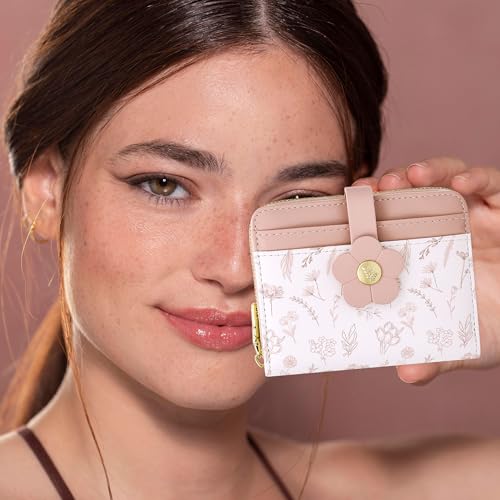 Image of Farcauo Cute Floral Womens Wallet Small Wallets for Women Thin Pink Women's Wallet Kawaii Flower Card Wallets for Women Ladies