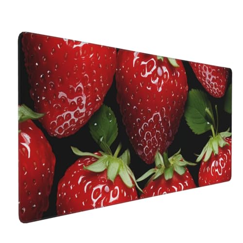 Tapis de souris antidérapant rouge fraise pour résoudre les glissements