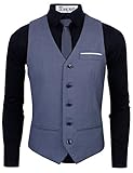 Tom's Ware Mens Modern Slim Fit Three-button Tailored Vest