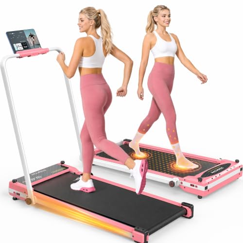 Image of ANCHEER Walking Pad with Incline - Under Desk Treadmill with Handle Bar