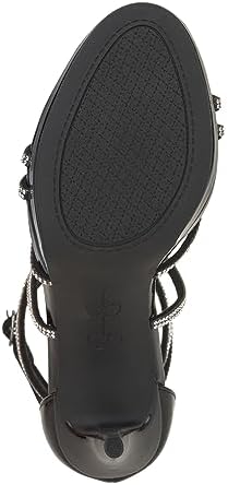 Jessica Simpson Women's Jaeya Strappy Dress Sandal Heeled, Black/Clear, 8.5 | Image 3
