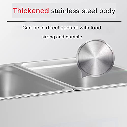 YQJY Catering Food Warmer Food Buffet Server Edelstahl Buffetwärmer Mit Deckel Und Temperaturregelung, Temperaturbereich… – Bild 3