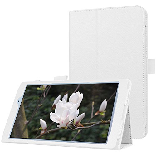 GLOW Qua tab PX キュアタブ au quatab LG LGT31 3点セット【保護フィルム&タッチペン付き】 2つ折りスマートケース カバー エーユー ホワイト