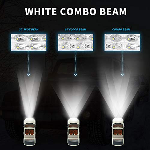 Image of OEDRO 52 Inch LED Light Bar w /4 inch Spot Off Road Driving Light Pods (2 Pack)