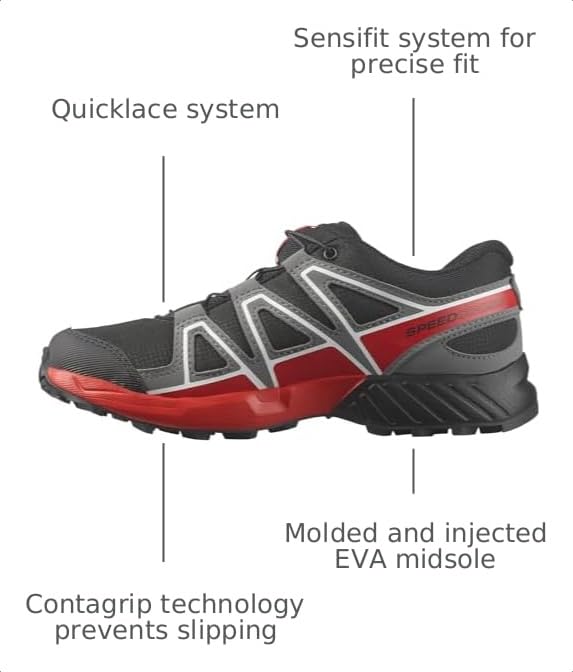 Image of Salomon Kids Speedcross J Unisex Trail Running Shoe