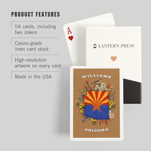 Baraja de póker Williams Arizona 52 cartas para adultos miniatura 3