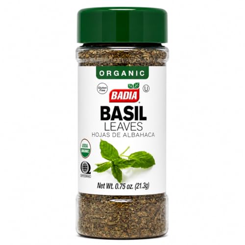 Image of Badia Organic Basil Leaves, 0.75 oz - Basil for Cooking, Seasoning & Sauces