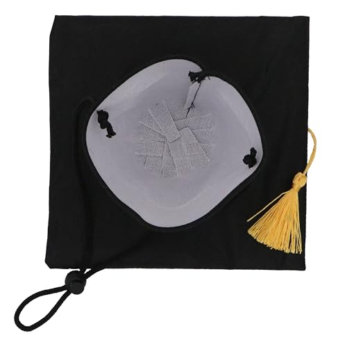 Sombrero de Graduación para Perro con Borla Amarilla miniatura 5