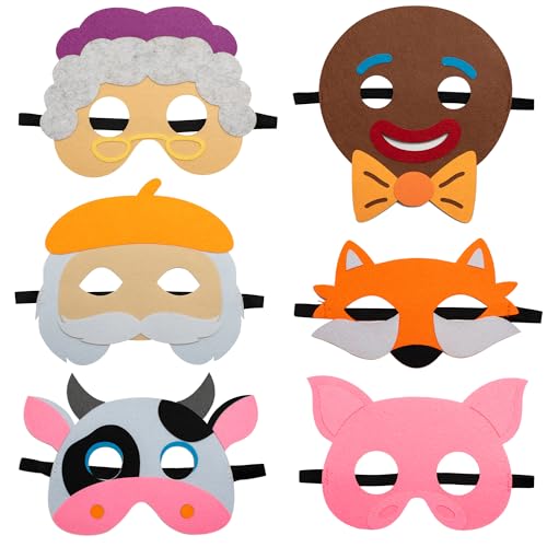 INF-STAR Felt Masks Set – 6PCS Old Man Old Woman...