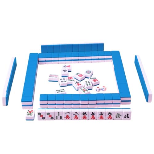 Lamantt;ミニ麻雀セット。持ち運びに便利なカードゲーム。サイコロ付き。自宅や旅行に。収納バッグ付き卓上ゲーム。自宅、屋外、寮、芝生エリアに最適。かわいいミニ麻雀牌(26mm、マルチカラー) (30mm,?色)