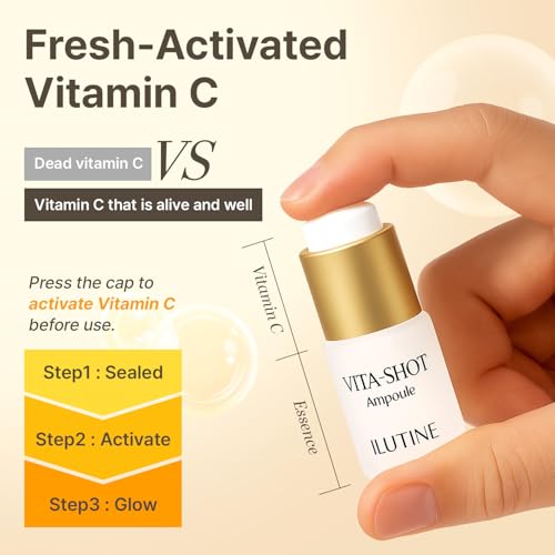 Image of Vita-Shot Vitamin C Ampoule - Vitamin C Face Serum with Ectoine & Glyceryl Glucoside, Korean Skincare Ampoule for Daily Use