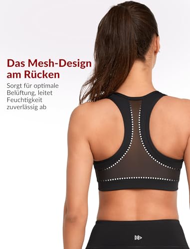 Yvette-Sport-BH-Starker-Halt-Vorderverschluss-Grosse-Groesse-Mesh-Ringerruecken-fuer-Lauf-Joggen-Reiten - Sparfuchs24.io - Preisvergleich & Top Angebote Online