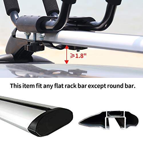 Xcar Folding Rooftop Kayak Racks Set With 4Pcs Straps For 2 Kayaks,Canoe, Sup, Surf Board On Car, Suv Crossbar #TOP2