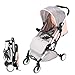 Cochecito ligero, cochecito de viaje compacto, plegable con una sola mano, arnés de cinco puntos, ideal para aviones rosa rosa Talla:0-3 years old