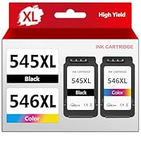 SANCTink 545 546 XL Cartouches d'encre (1 Couleur + 1 Noir) Remplacement pour Canon 545 546 PG-545XL CL-546XL pour Canon TS3350 MG2550 TS3150 MG2555S TS3450 MX495 TS3355 TR4550 MG2950