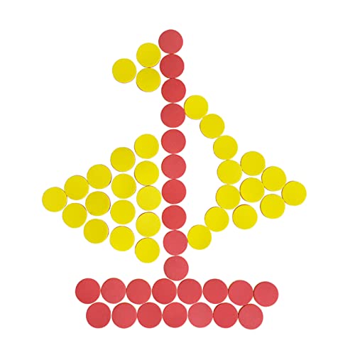 Image of DNB 2-Color Foam Counters - 1 Inch Red-Yellow Double-Sided Math Counters, Early Learning Counting Chips, 200 Pieces