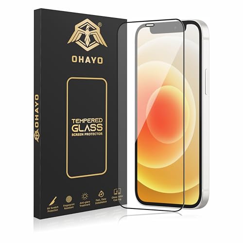 Image of OHAYO Military Strength Tempered Glass Screen Protector Compatible with iPhone 12 Mini | 9H+ Hardness, Strong Protection, Full Screen Edge-to-Edge Cover, Scratch Resistant, Bubble-Free Install, Ultra HD Clarity