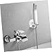 LIFKICH Fixed Shower Handle Holder Wall Hand Shower Holder Non-Drilling Plastic Sturdy Bidet Spray Tool Compatible -Style Match Easy Install