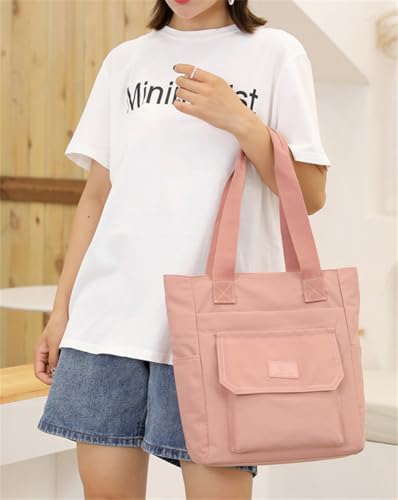 Nylon Shoulder Bag Unisex Handbag Waterproof Purse Casual Travel Work Tote Hobo Bag Multi Pockets Large Capacity Zip2