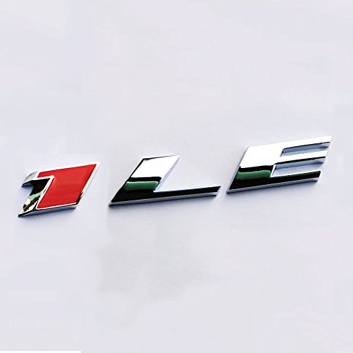 Yoaoo 1x OEM 1LE Emblem Badge Letter Rear Side Compatible with Zl1 1LE 1LE Door Chrome Red