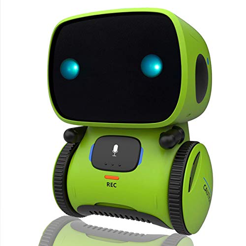 Kids Interactive Robot Toy,Yoego Intelligent Voice Controlled Touch Sensor Robotics with Repeating, Voice Recording, Singing, Dancing, Best Partner for Boys Girls (Green)