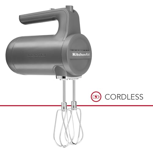 KitchenAid Cordless 7 Speed Hand Mixer - KHMB732, Charcoal Grey