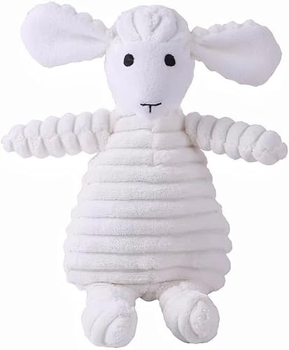 SINMORA Juguete de peluche para perros, juguete de peluche para masticar, exterior de algodón natural suave, impermeable, capa chirriante, juguete