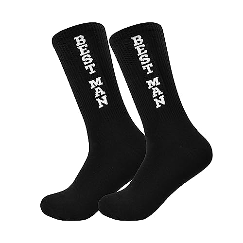 CARAKNOTS Embroidered Best Man Socks