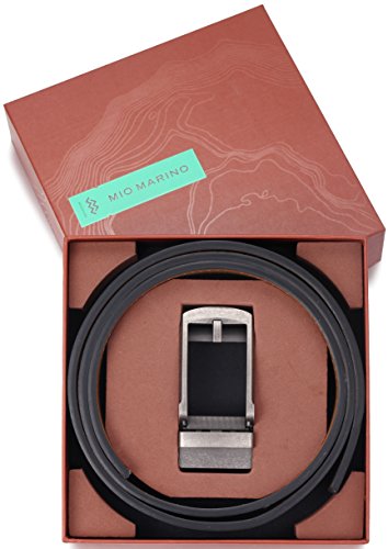 Image of Marino Men's Comfort Click Ratchet Belt Casual Leather Belt for Men - Automatic Linxx Buckle, 1 3 /8 inch Wide - Elegant Gift Box
