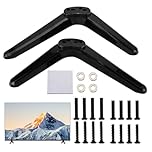 TV Base Pedestal Feet TVs Legs Universal Stand Legs for TCL Roku 32 40 49 50 55 Inch Most Smart Television Table Desk Pedestal Replacement Tabletop Brackets Mount with Screws Mounting
