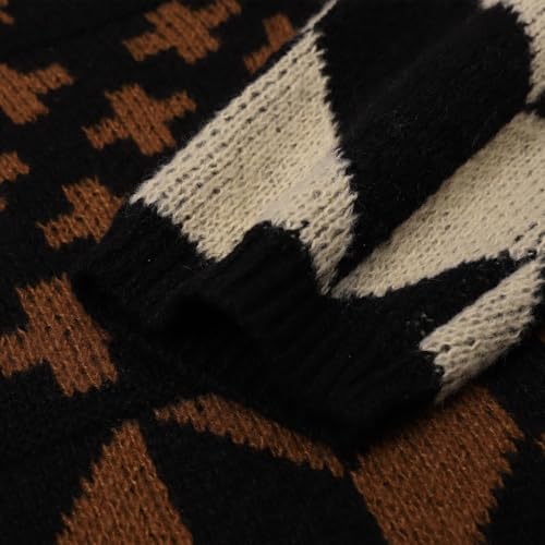 Womens Knit Cardigan Sweater Y2k Graphic Shawl Collar Fall Cardigans Coats Button Down Oversized Sweaters3