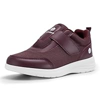 FitVille Sapatos femininos para diabéticos de largura ampla, alças totalmente ajustáveis, sapatos de largura larga para mulheres para edema e pés inchados, Ameixa, 7 Wide