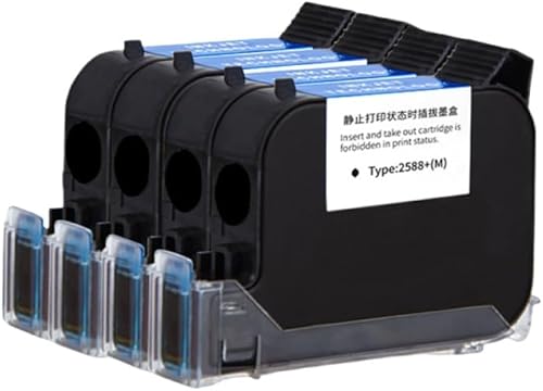 2588 42ML Black Red Blue Green Ink Cartridge Universal for Handheld Inkjet Printers 12.7mm Print Height Quick Drying Compatible with Various