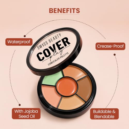 Image of Swiss Beauty Cover Play Concealer Palette | Hides Imperfections | Waterproof | Long-Lasting