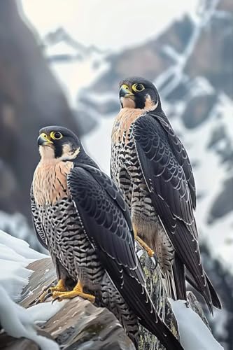 TMOLZ Elegant Snowy Mountain Eagle Diamond Kit - 5D Landscape Wall Art with Gemstones, Premium Home Decor Gift Idea, 16x20 Inch