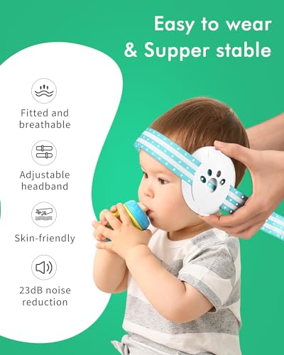 Image of Baby Ear Protection, Noise Cancelling Headphones for Babies, Noise Reduction Earmuffs for Infant and Toddlers up to 36 Months