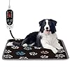 furrybaby Almohadilla térmica para mascotas, alfombrilla térmica impermeable para perros y gatos con tubo antimordeduras duradero para interiores para cachorros, perros, gatos (1 paquete negro, 34 x