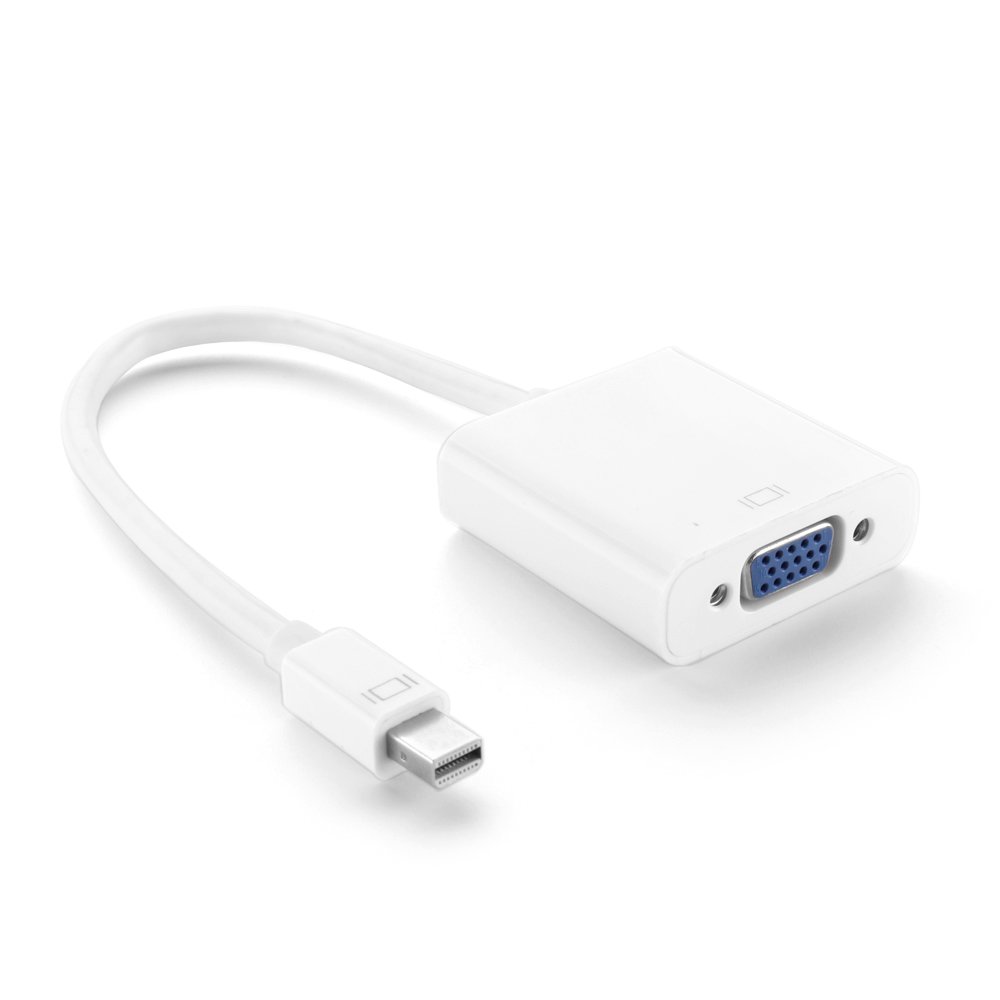 FENTICO Mini DisplayPort to VGA Adapter - Mini DP to VGA Converter - 1080p Video - mDP or Thunderbolt 1/2 Mac/PC to VGA for Monitor/Projector/Display