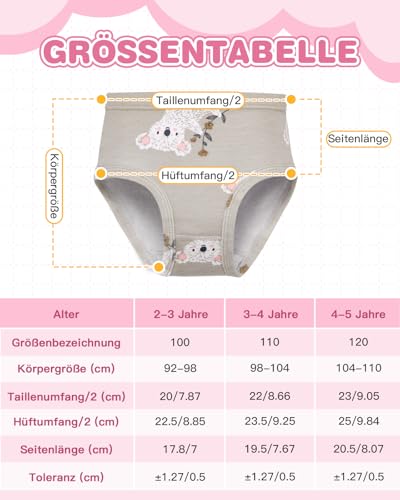 Soleurfe Unterhosen Mädchen 100% Baumwoll Bequeme Slips für Kinder 92-98 (2-3 Jahre) Einzigartige Designs täglichen Tragen 6er Pack